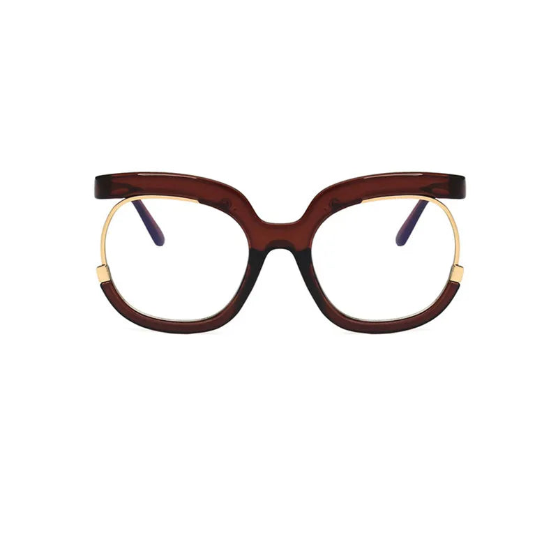 Brown Anti Blue Light Vision Distance Computer Eyeglasses