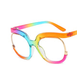 Rainbow Color Frame Anti Blue Light Vision Distance Computer Eyeglasses