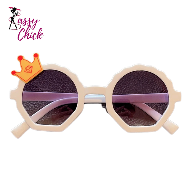 Baby Girls Outdoor Cute Striped Polygon UV400 Sunglasses Sassy Chick Logo