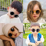 Kids using Baby Girls Outdoor Cute Striped Polygon UV400 Sunglasses