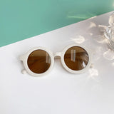 White Baby Girls Outdoor Cute Striped Polygon UV400 Sunglasses
