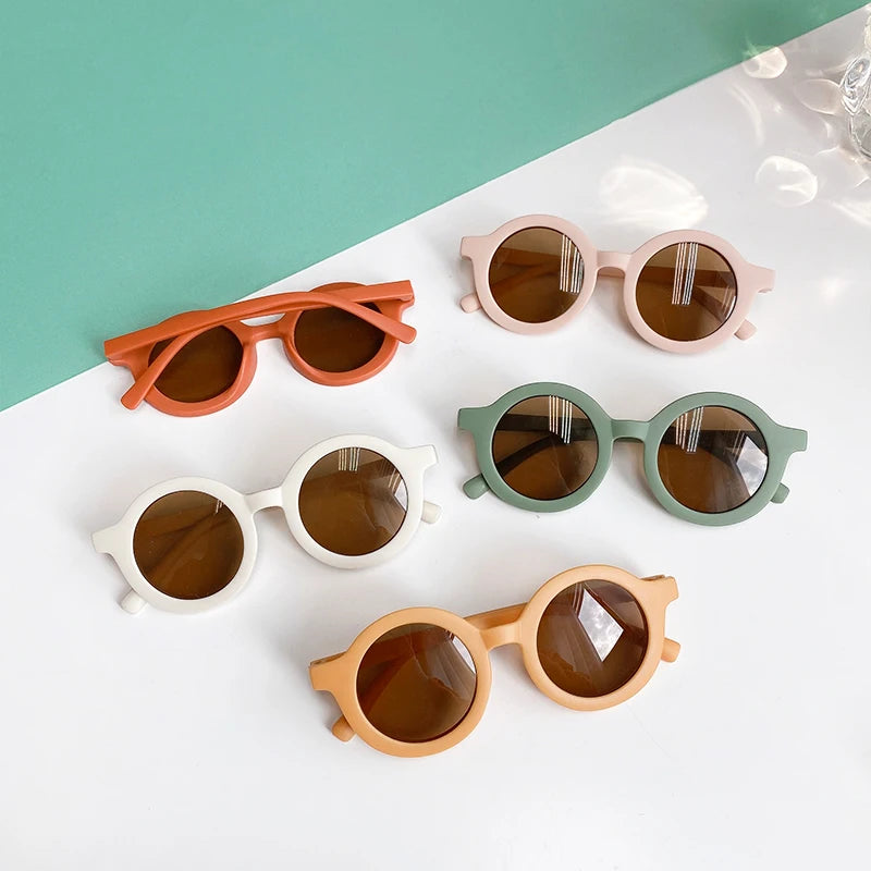 Baby Girls Outdoor Cute Striped Polygon UV400 Sunglasses
