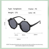 Baby Girls Outdoor Cute Striped Polygon UV400 Sunglasses