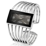 Bangle Bracelet Watch For Women silver black