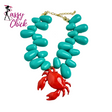 Beaded Crab Pendant Beach Ocean Style Necklace Sassy Chick Logo