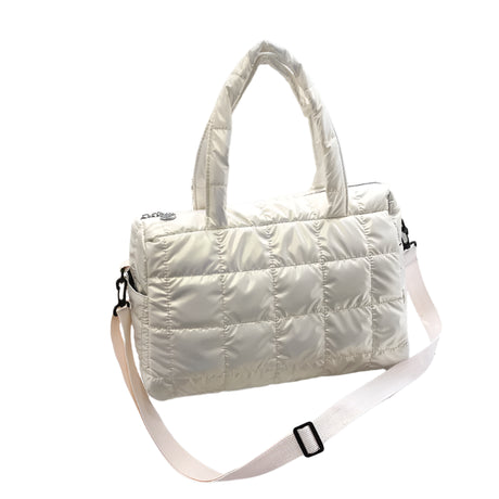 Big Capacity Waterproof Nylon Shoulder Travel Bag white