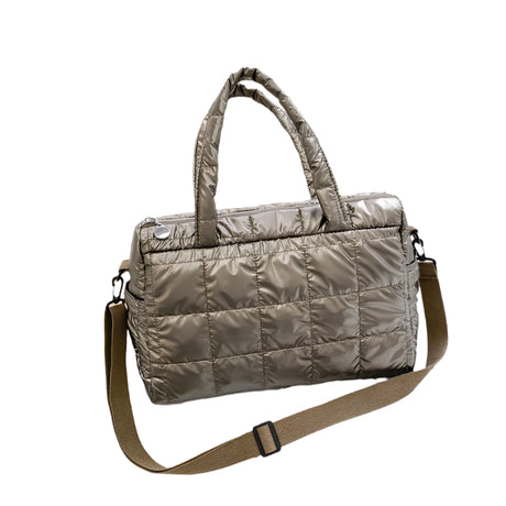 Big Capacity Waterproof Nylon Shoulder Travel Bag champagne  