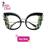 Big Diamond Cat Eye Frame Reading Glasses