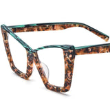 Big Frame Colorful Optical Eyewear green/ brown