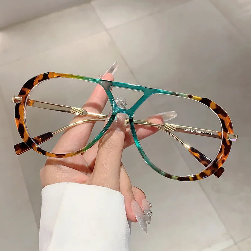 Big Frame Vintage Pilot Sunglass green
