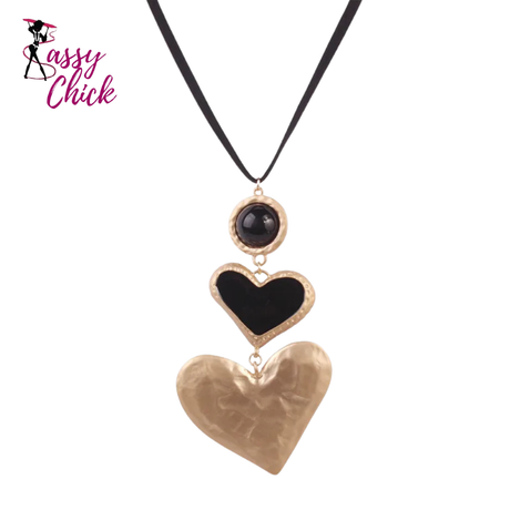Big Love Heart Collar Choker Necklaces Sassy Chick Logo