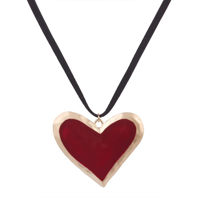 Big Love Heart Collar Choker Necklaces