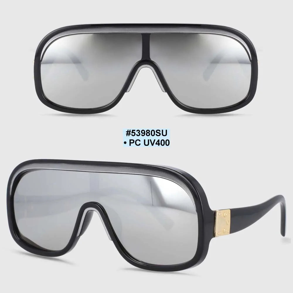 black frame, grey lens goggle shades