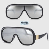 black frame, grey lens goggle shades
