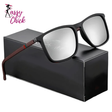 Black Classic Square Men's Sunglasses Sassy Chick Logo