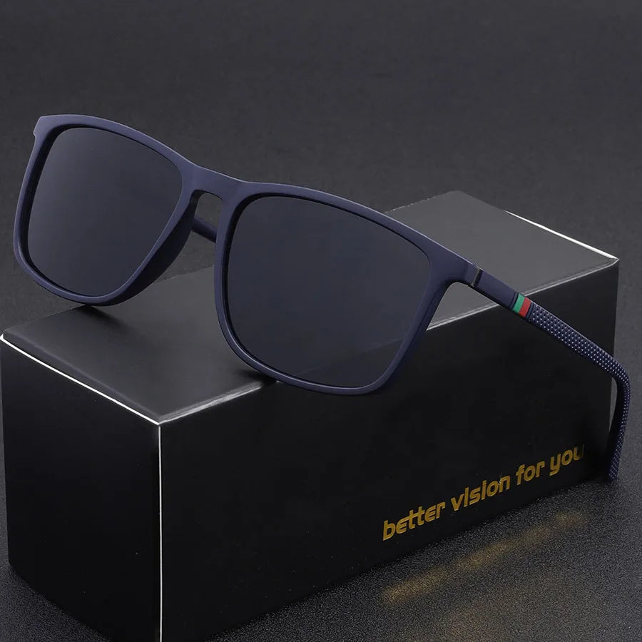 Blue Black Classic Square Men's Sunglasses