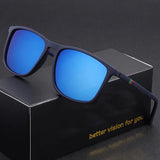 Blue Classic Square Men's Sunglasses