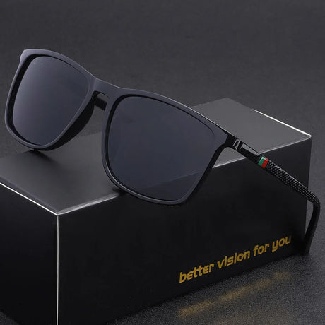 Black Classic Square Men's Sunglasses
