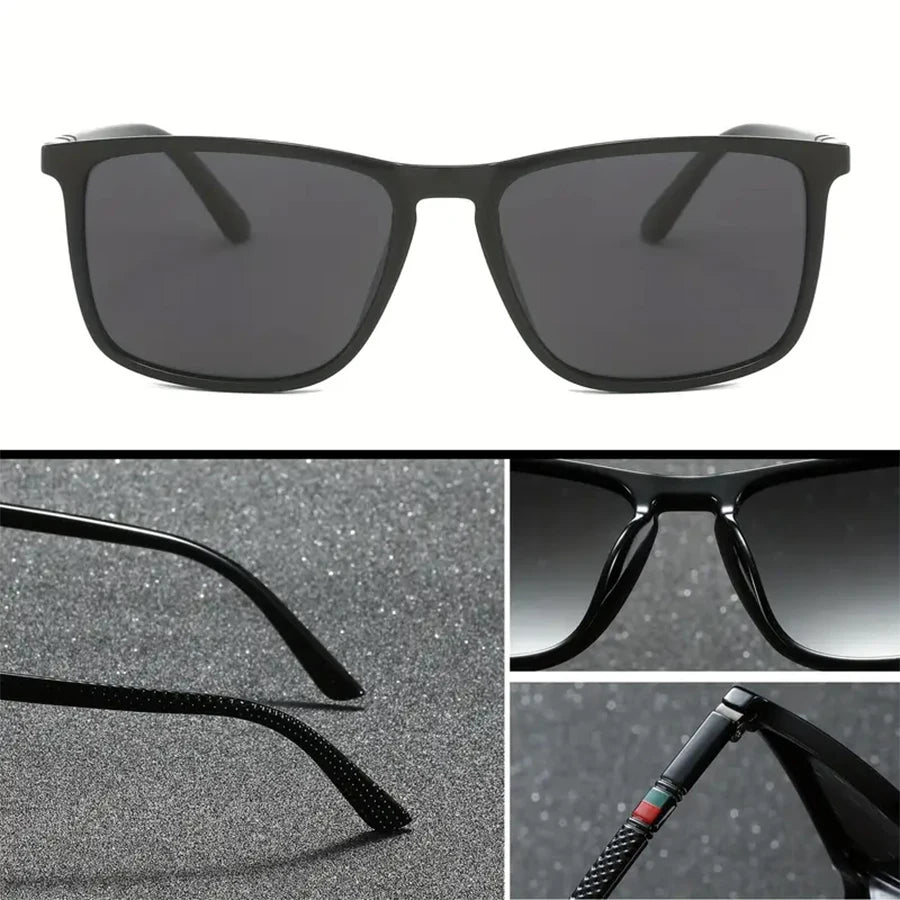 Black Classic Square Men's Sunglasses