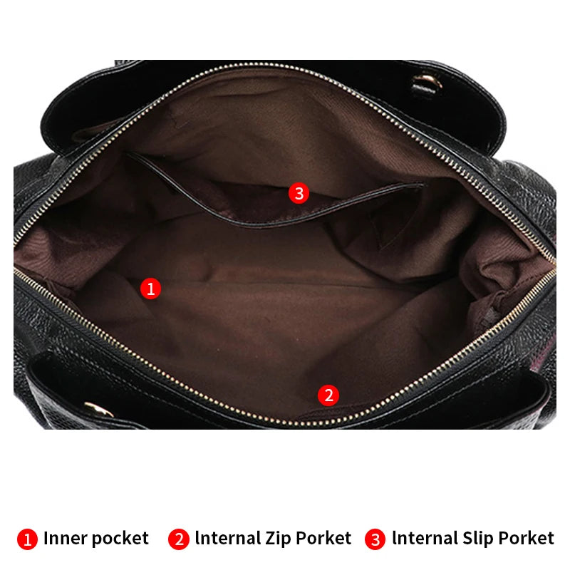 Compartment Black Commuter Crocodile Pattern Women's Bag