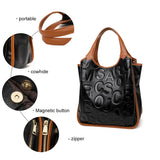 Details of Black Letter Style Large Handbag