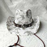 white cowboy straw hat