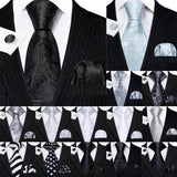 collections of black neckties set 
