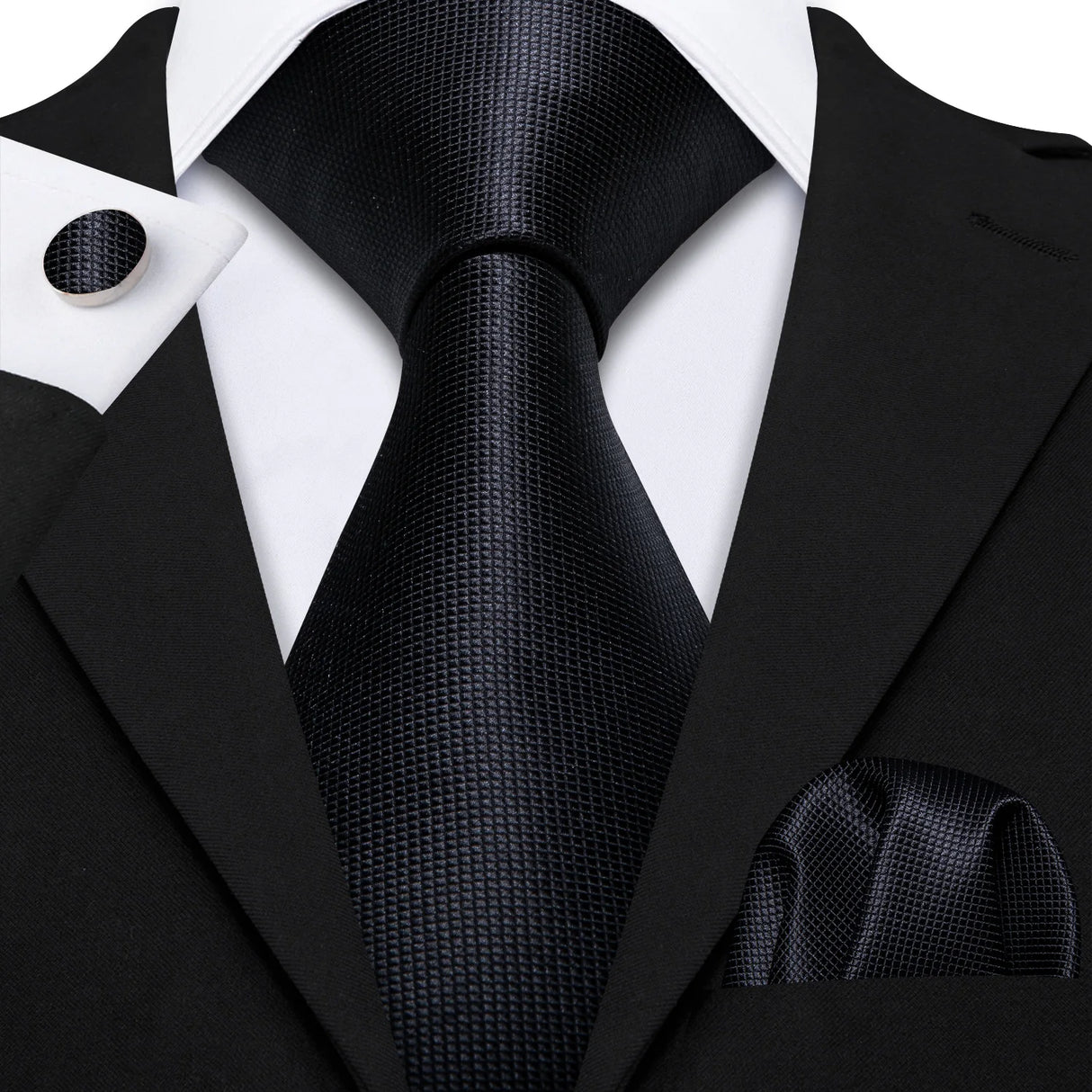 black necktie set