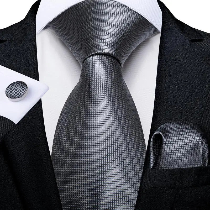 dark grey necktie set
