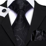 black necktie set