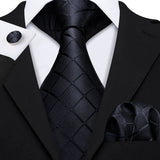 black diamond dot pattern necktie set