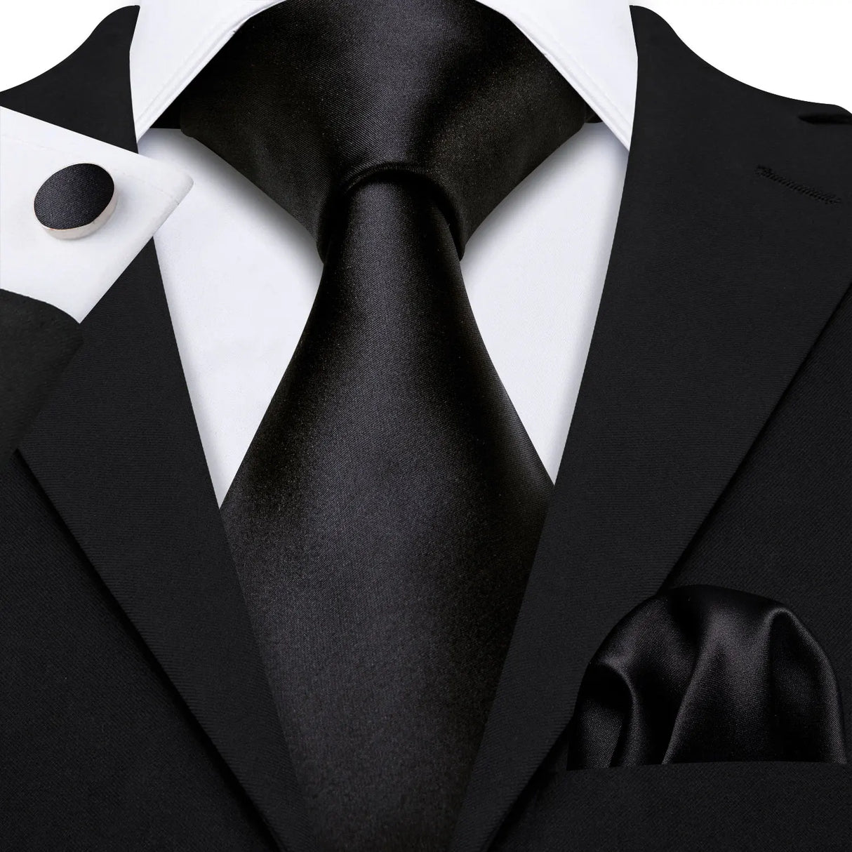 black necktie set