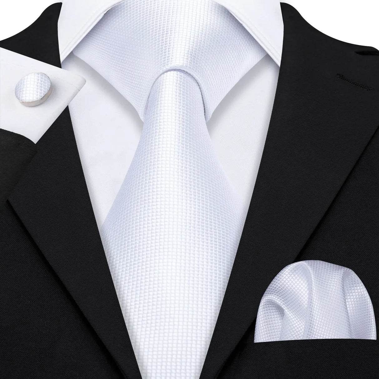 white necktie set