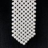Black White Pearl Fashion Style Necktie