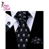 Black White Silk Tie Set Sassy Chick Logo