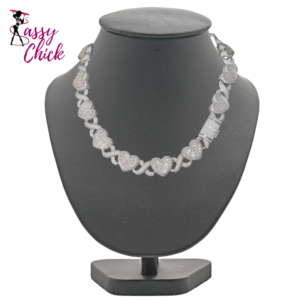 Bling 15mm White Gold Plated Jewelry Sassy Chick Logo