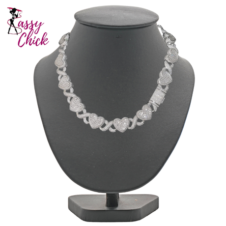 Bling 15mm White Gold Plated Jewelry Sassy Chick Logo
