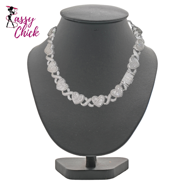Bling 15mm White Gold Plated Jewelry Sassy Chick Logo