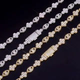Collection of Bling  Brass 5A Eye Chain Gold-Plated Cubic Zirconia Bracelet 