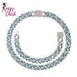 Bling Cuban Necklace And Bracelet Sassy Chick Logo