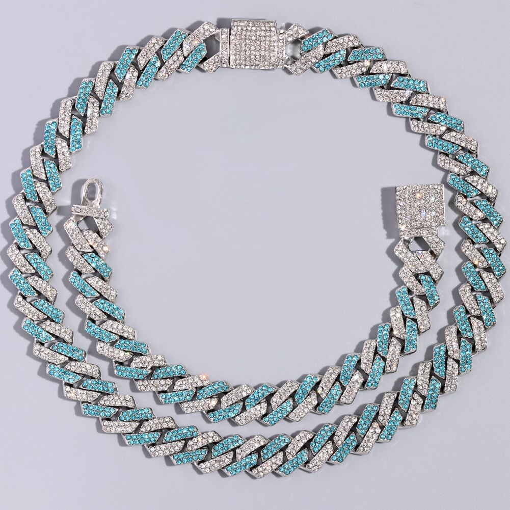 Bling Cuban Necklace And Bracelet