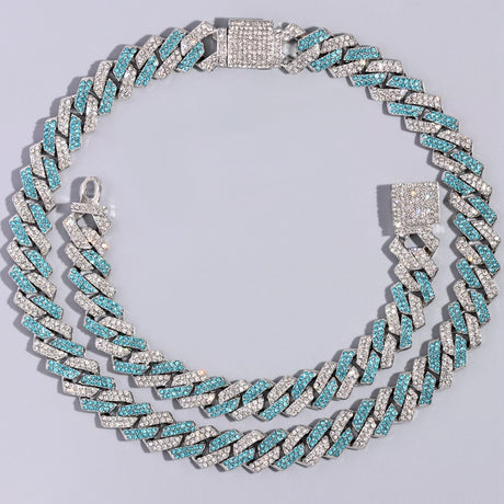 Bling Cuban Necklace And Bracelet