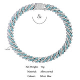 Size of Bling Cuban Necklace And Bracelet