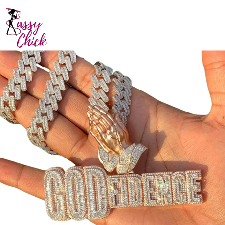 Bling Cubic Zirconia Hip Hop Jewelry Sassy Chick Logo