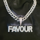 Silver Bling Custom Name Cuban Necklace