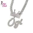 Bling Micro Paved Hip hop Necklace Sassy Chick Logo