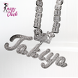 Bling Micro Paved Hip hop Necklace Sassy Chick Logo