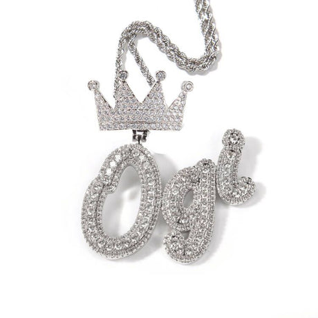 Silver Bling Micro Paved Hip hop Necklace