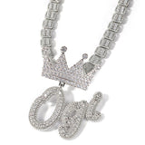 Silver Bling Micro Paved Hip hop Necklace