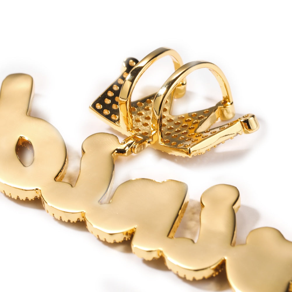 gold Bling Micro Paved Hip hop Necklace